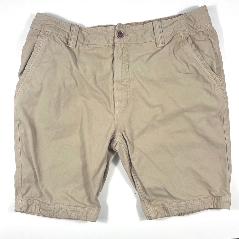 FatFace Mens Chino Shorts Size 38 10" Khaki Tan Beige 100% Cotton Casual